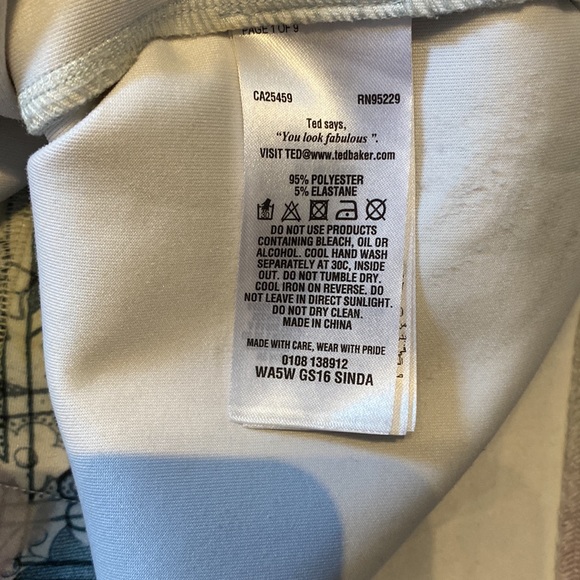 SINDA Ted Baker Floral Midi Neoprene Skirt - Picture 6 of 6